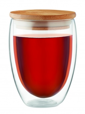 Logotrade mainostuote tuotekuva: Bambu borosilikaattilasi 350 ml Cologne