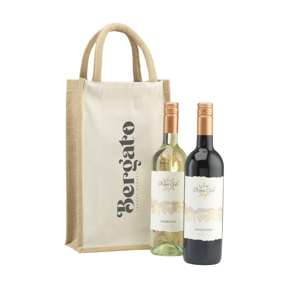 Logotrade mainoslahja ja liikelahja kuva: Juuttikangas Double Wine Bag