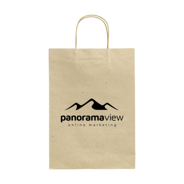 Logo trade mainostuote kuva: Leaf It Bag kierrätetty ruohopaperi (120 g/m²) L