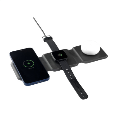 Logo trade mainoslahja kuva: TriCharge RCS kierrätetty PU langaton laturi