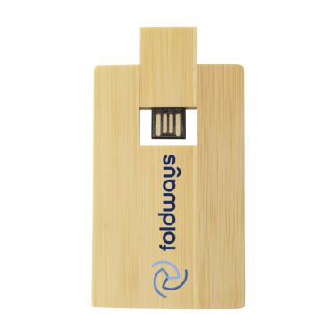 Logotrade liikelahja mainoslahja kuva: Luottokortti USB Bamboo 16GB