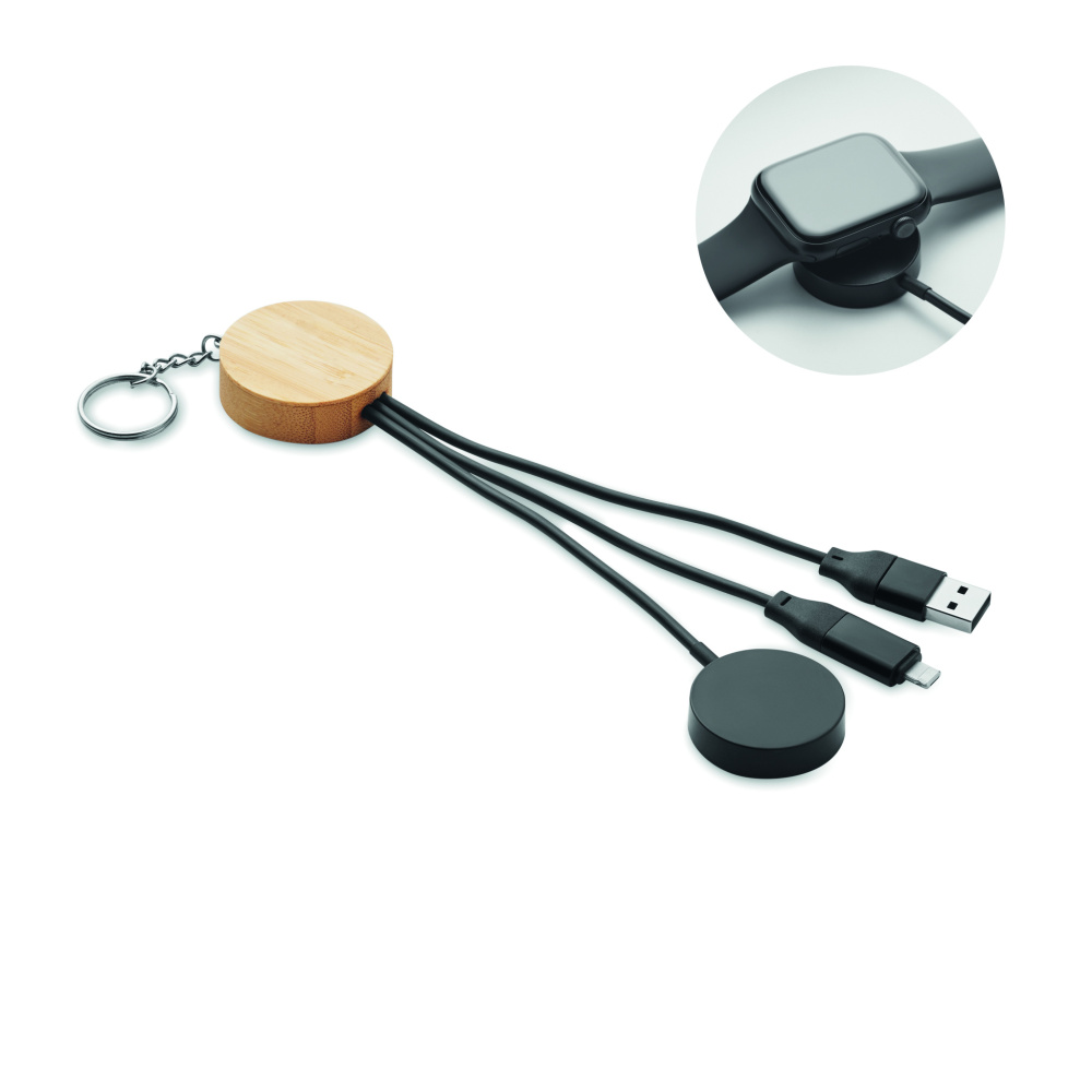 Logotrade liikelahjat mainoslahjat tuotekuva: Avaimenperä 4 in 1 60W kaapelil