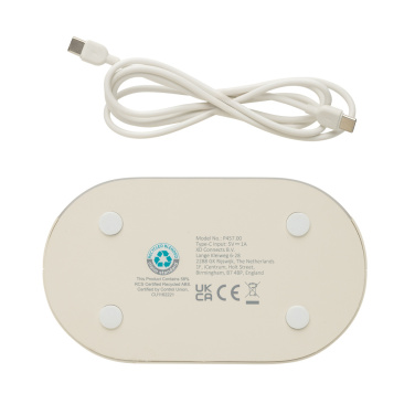 Logo trade mainoslahjat ja liikelahjat kuva: LumaRise RCS -herätyskello, valkoinen kohina, kierrätysmuovi