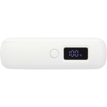 Logotrade mainoslahjat ja liikelahjat tuotekuva: Acrux 10 000 mAh:n ja 35 W:n tablettivirtalähde, jossa sisäänrakennettu Type-C-kaapeli – valmistettu kierrätetystä muovista