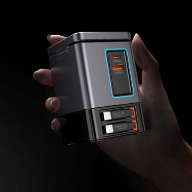 Logo trade mainostuotet tuotekuva: Urban Vitamin Sacramento 105WGAN -laturi, kaapelit