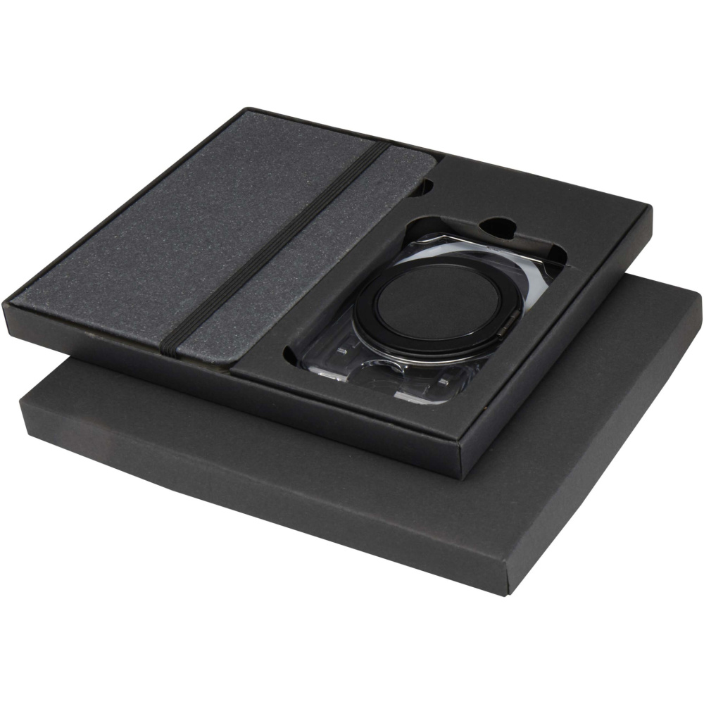 Logo trade mainostuotet tuotekuva: Kern kovakantinen muistikirja (A6) ja MagSafe lompakkolahjasetti