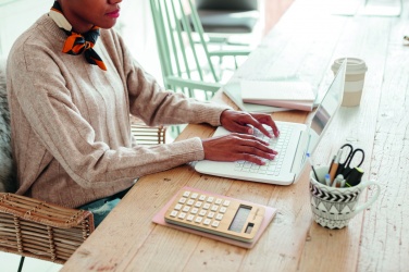 Logotrade verslo dovanos nuotrauka: 8 skaitmenų bambuko skaičiuotuvas