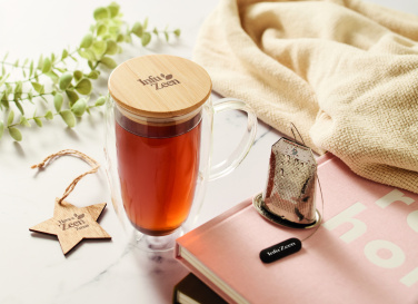 Logotrade firminės dovanos nuotrauka: Dvigubos sienelės stiklinis puodelis 450 ml