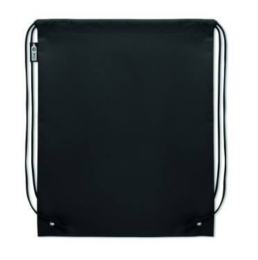 Logotrade reklaminiai produktai nuotrauka: Raišteliu užtraukiamas maišelis iš RPET neaustinės medžiagos