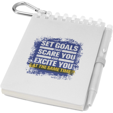 Logotrade firminės dovanos nuotrauka: „Lig Mini“ perdirbto lauko užrašų knygelės ir tušinuko rinkinys minkštais viršeliais (juodas rašalas)