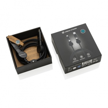 Logotrade korporatīvās dāvanas foto: Oakland RCS pārstrādāta plastmasas 6-in-1 ātrās uzlādes 45W kabelis