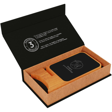 Logotrade dāvanas foto: SCX.design W16 10W apgaismojošs bezvadu koka statīvs