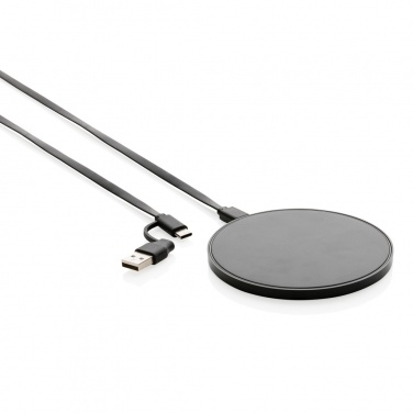 Логотрейд бизнес-подарки картинка: Беспроводное зарядное устройство RCS мощностью 10 Вт из переработанного пластика