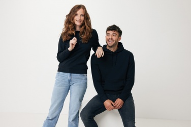 Логотрейд pекламные подарки картинка: Легкая толстовка с капюшоном Iqoniq Rila из переработанного хлопка