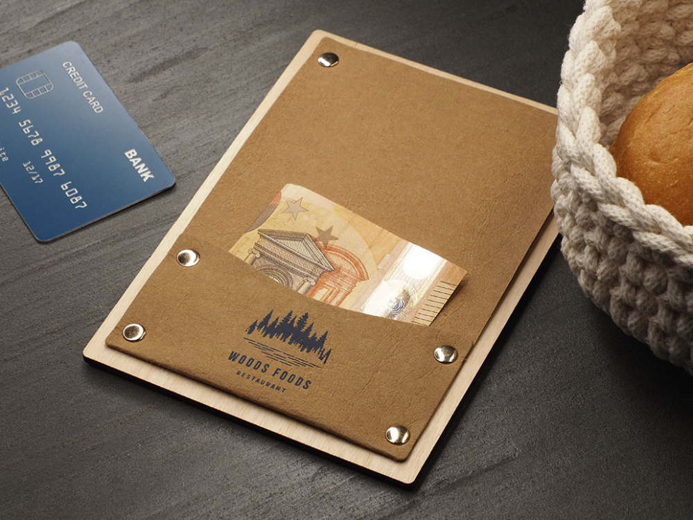 Логотрейд pекламные подарки картинка: Холдер для счёта 1053121