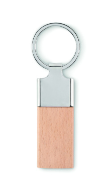 Лого трейд pекламные cувениры фото: Key ring with rubber wood