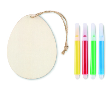 Логотрейд pекламные продукты картинка: Wooden egg painting set