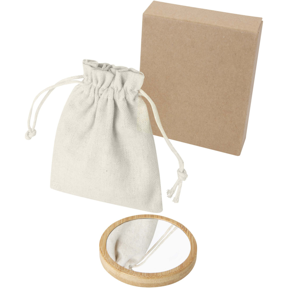 Лого трейд бизнес-подарки фото: Бамбуковое зеркало Lustre