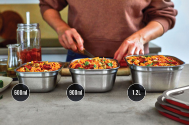 Логотрейд pекламные продукты картинка: Черный + Blum набор из 3-х контейнеров для хранения еды (маленький, средний, большой)