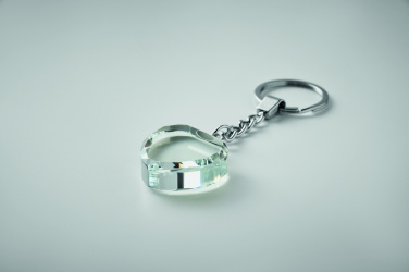 Логотрейд pекламные cувениры картинка: Glass heart award key ring