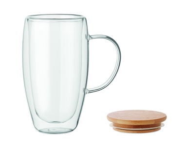 Лого трейд pекламные cувениры фото: Double wall glass mug 450ml