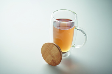 Лого трейд pекламные подарки фото: Double wall glass mug 450ml