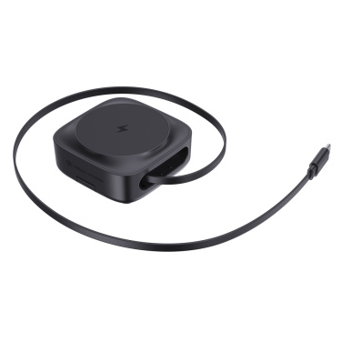 Лого трейд бизнес-подарки фото: Магнитное беспроводное зарядное устройство Urban Vitamin Goleta 2-в-1 мощностью 15 Вт