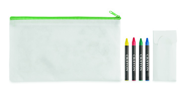 Логотрейд pекламные подарки картинка: Pencil case with 4 crayons