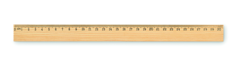 Логотрейд pекламные cувениры картинка: Wooden ruler 30cm