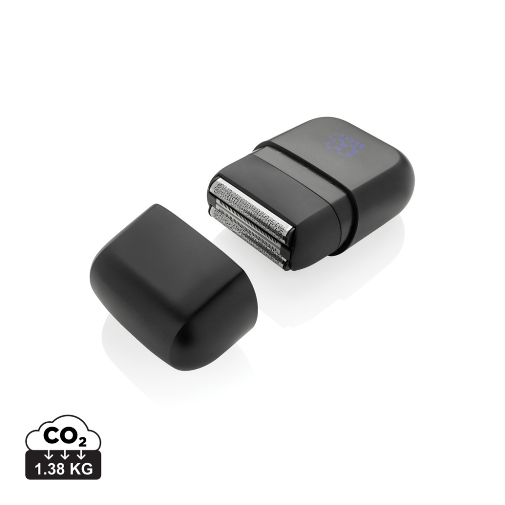 Логотрейд pекламные продукты картинка: Аккумуляторная дорожная бритва TrimBlade, степень защиты IPX7.