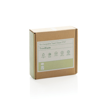 Логотрейд pекламные cувениры картинка: Аккумуляторная дорожная бритва TrimBlade, степень защиты IPX7.