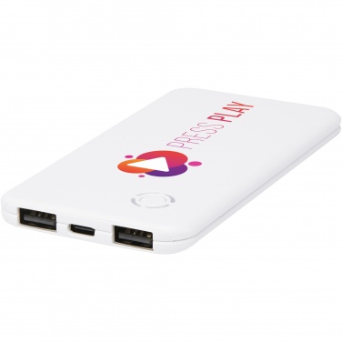 Logotrade presentreklam bild: Slender 4 000 mAh tunn dubbel powerbank
