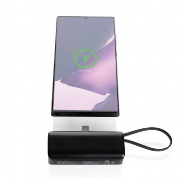 Logotrade reklamprodukter bild: Powerlink RCS rplast 3000 mAh powerbank USB C-kontakt