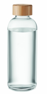 Logotrade profilprodukter bild: Glasflaska med bambulock 650ml