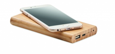 Logotrade profilprodukter bild: 6000 mAh Powerbank i bambu
