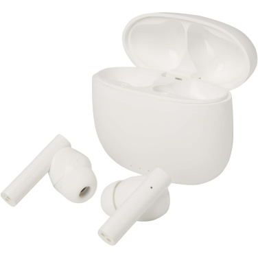 Logotrade reklamprodukter bild: Alterf True Wireless Bluetooth®-öronsnäckor av återvunnen plast med öronproppar av silikon