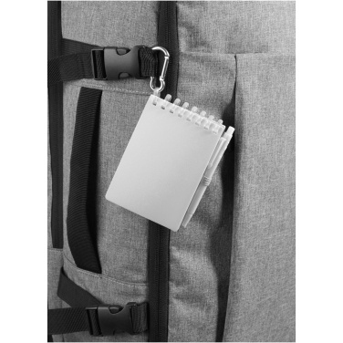 Logotrade profilreklam bild: Lig Mini uppsättning med återvunnen utomhusanteckningsbok med mjukt omslag och kulspetspenna (blått bläck)